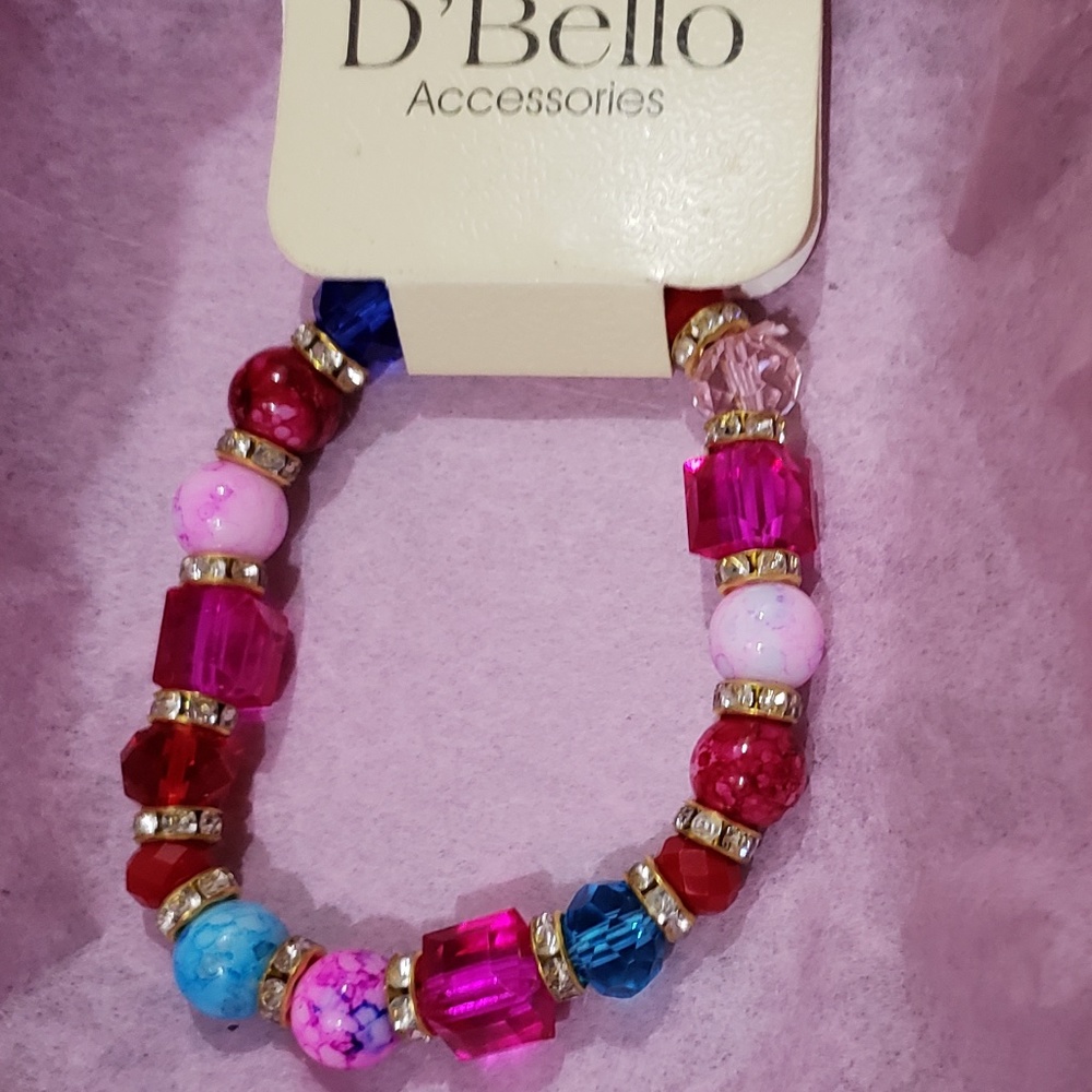Ruby Red Fashion Wave energy stone Woman Bracelet NWT